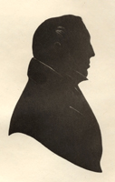 Photogravure of silhouette of Joseph Train (Corson B.CAW.2)