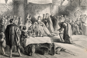 Queen Mary's Wake in Holyrood, engraved by Thomas Brown after Keeley Halswelle, in The Works of the Ettrick Shepherd: Poems & Ballads (London: Blackie & Son, 1874)