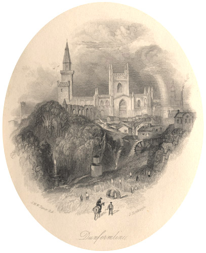 Dunfermline, engraved by J. Horsburgh after J.M.W. Turner (Corson A.13.COL.a.1834-6/22)