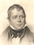 Sir Walter Scott, engraved by H.W. Smith after an 1821 portrait by Sir Thomas Lawrence (Corson P.6104)