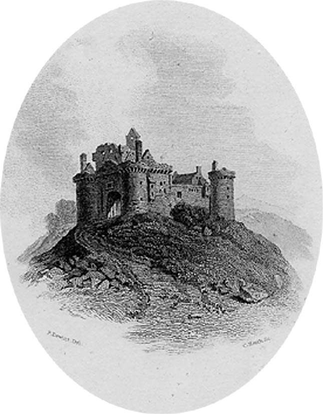 Ellangowan Castle, engraving by Charles Heath after Peter De Wint, 1832 (Corson P.3472)