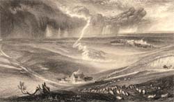 Field of Waterloo, engraved by W. Miller after J.M.W. Turner, 1835 (Corson A.13.COL.a.1834-6/16)