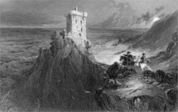 The Tower of Wolf's Crag, engraved by Edward Finden after Henry Melville, 1836 (Corson P.3646)