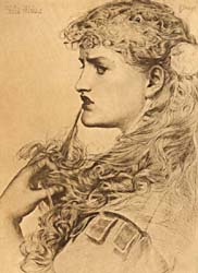 Proud Maisie, after Frederick Anthony Sandys, 1885 (Corson A.18.3.1.SON.1885)