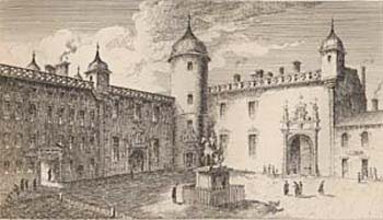 The Parliament Close, etched from a drawing by James Skene, 1829 (Corson B.SKE.3)