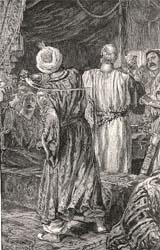 Saladin Slays the Grand Master, illustration by Godfrey C. Hindley, 1894 (Corson P.4836)