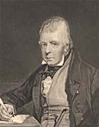 Sir Walter Scott, engraved by Henry Thomas Ryall after John Prescott Knight, 18--? (Corson P.6110)