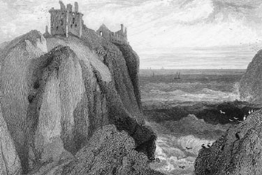 Dunnottar Castle, engraved by E. Finden after W. Daniell (Corson P.2902)