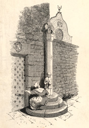 Canongate Cross, Edinburgh, engraved by Owen Jones after William Douglas, 185-? (Corson P.550)