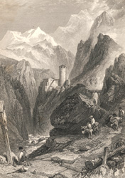 Scene From Mount Pilate, Switzerland, engraved by John Cousen after Clarkson Stanfield, 185-? (Corson P.590)