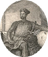 Count Robert on the throne of Emperor Alexius, drawn by William Boxall, engraved by William Greatbach, 1833 (Corson FNNH section)