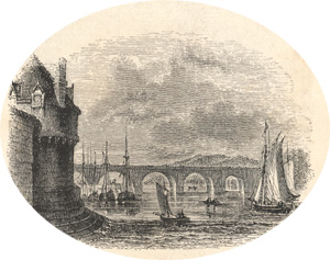 Gowrie Tower, the Tay, and Bridge, Perth, engraved by J. Clerk after E. Evans, 185-? (Corson P.551)