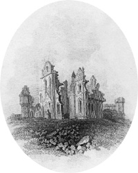 The Ruins of St Ruth, engraved by C. Heath after P. De Wint (Corson P.3476)