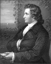 Johann Wolfgang von Goethe, engraving freely derived from a portrait by Georg Melchior Kraus