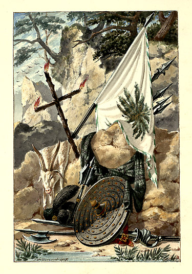 Heraldic watercolour by T. Willement (Corson P.4807)