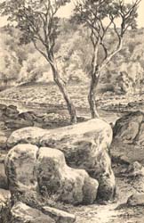 The Popping Stone, Gilsland, lithograph by W.H. McFarlane (Corson P.4004)